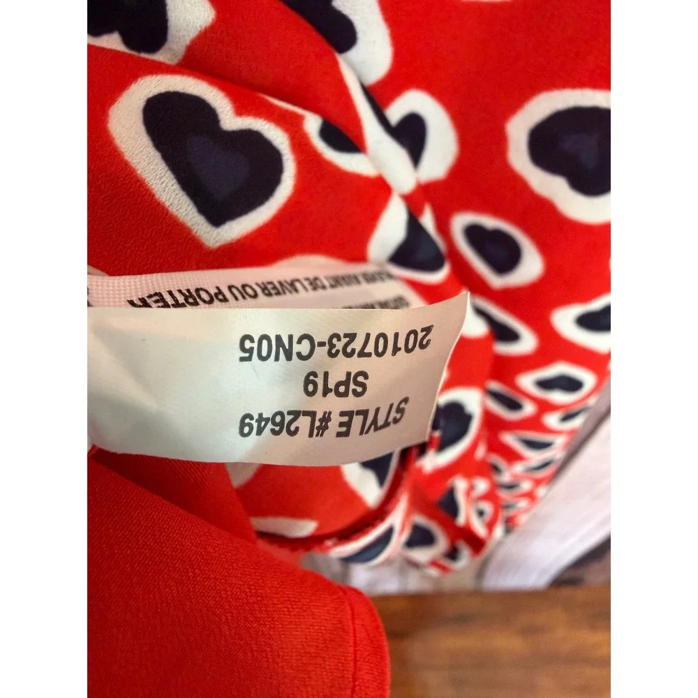 J.Crew Rudbeckia Dress‎ Heart Print Belted Shirt Valentine Whimsical Fun Size 2